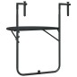 vidaXL Mesa balcón colgante plástico aspecto ratán negro 60x64x83,5 cm vidaXL Mesa balcón colgante plástico aspecto ratán negro 60x64x83,5 cm