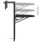 vidaXL Mesa balcón colgante plástico aspecto ratán negro 60x64x83,5 cm vidaXL Mesa balcón colgante plástico aspecto ratán negro 60x64x83,5 cm