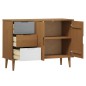 vidaXL Aparador MOLDE madera maciza de pino marrón 113x40x80 cm