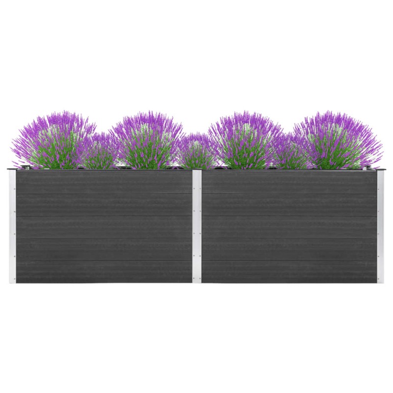 vidaXL Arriate elevado de WPC gris 200x100x91 cm vidaXL Arriate elevado de WPC gris 200x100x91 cm