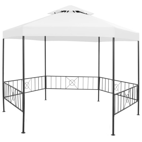vidaXL Cenador de jardín blanco 323x275x265 cm 180 g/m²