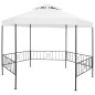 vidaXL Cenador de jardín blanco 323x275x265 cm 180 g/m²