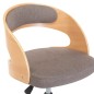 vidaXL Sillas comedor giratorias 6 uds madera curvada tela gris taupe vidaXL Sillas comedor giratorias 6 uds madera curvada tela gris taupe