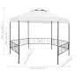 vidaXL Cenador de jardín blanco 323x275x265 cm 180 g/m²