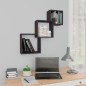 vidaXL Estante pared de cubo contrachapada negro brillo 68x15x68 cm vidaXL Estante pared de cubo contrachapada negro brillo 68x15x68 cm