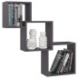 vidaXL Estante pared de cubo contrachapada negro brillo 68x15x68 cm vidaXL Estante pared de cubo contrachapada negro brillo 68x15x68 cm