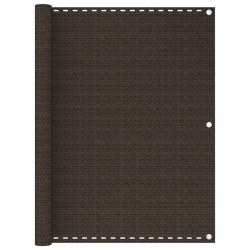 vidaXL Toldo para balcón HDPE marrón 120x500 cm