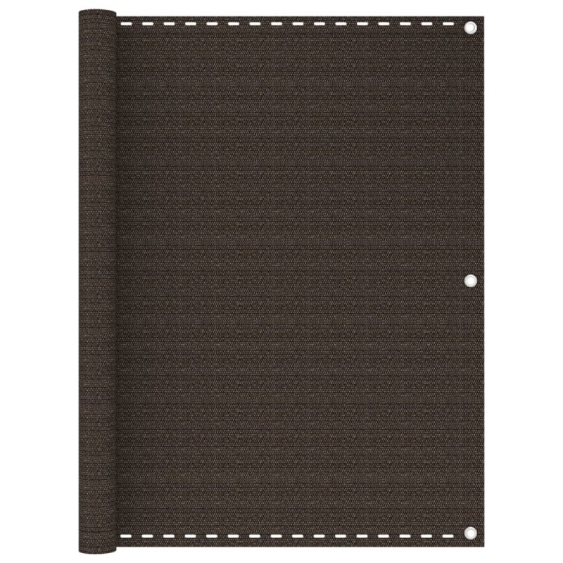 vidaXL Toldo para balcón HDPE marrón 120x500 cm vidaXL Toldo para balcón HDPE marrón 120x500 cm