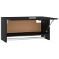 vidaXL Armario de madera contrachapada negro 70x32,5x35 cm vidaXL Armario de madera contrachapada negro 70x32,5x35 cm