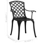 vidaXL Mesa y sillas de bistró 3 piezas aluminio fundido negro vidaXL Mesa y sillas de bistró 3 piezas aluminio fundido negro