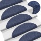 vidaXL Alfombrilla de escaleras 15 uds tela punzonada azul 56x17x3 cm vidaXL Alfombrilla de escaleras 15 uds tela punzonada azul 56x17x3 cm