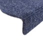 vidaXL Alfombrilla de escaleras 15 uds tela punzonada azul 56x17x3 cm vidaXL Alfombrilla de escaleras 15 uds tela punzonada azul 56x17x3 cm