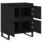 vidaXL Aparador de madera contrachapada negro 60x35x70 cm