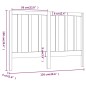 vidaXL Cabecero de cama madera maciza de pino 126x4x100 cm