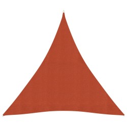 vidaXL Toldo de vela HDPE terracota 160 g/m² 4x4x4 m