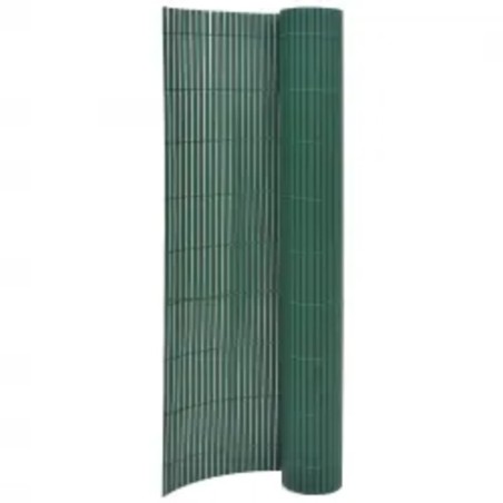 vidaXL Valla de jardín de doble cara verde 110x500 cm 