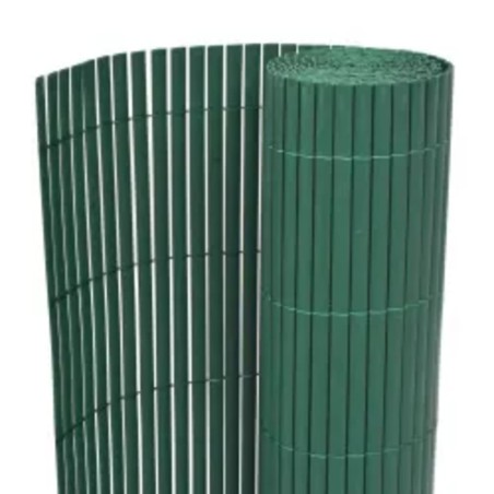 vidaXL Valla de jardín de doble cara verde 110x500 cm 