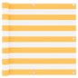 vidaXL Toldo para balcón tela oxford blanco y amarillo 90x600 cm vidaXL Toldo para balcón tela oxford blanco y amarillo 90x600 cm