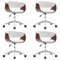 vidaXL Sillas de comedor giratorias 4 unidades cuero sintético blanco vidaXL Sillas de comedor giratorias 4 unidades cuero sintético blanco