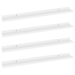 vidaXL Estantes de pared 4 unidades blanco 80x9x3 cm