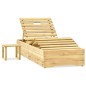 vidaXL Tumbona con mesa madera de madera de pino impregnada verde vidaXL Tumbona con mesa madera de madera de pino impregnada verde
