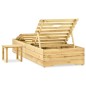vidaXL Tumbona con mesa madera de madera de pino impregnada verde vidaXL Tumbona con mesa madera de madera de pino impregnada verde