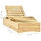vidaXL Tumbona con mesa madera de madera de pino impregnada verde vidaXL Tumbona con mesa madera de madera de pino impregnada verde