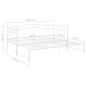 vidaXL Estructura de sofá cama extraíble de metal blanco 90x200 cm vidaXL Estructura de sofá cama extraíble de metal blanco 90x200 cm