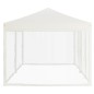 vidaXL Carpa para fiestas plegable con paredes laterales crema 3x6 m