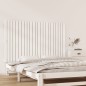 vidaXL Cabecero de cama de pared madera maciza pino blanco 147x3x90 cm vidaXL Cabecero de cama de pared madera maciza pino blanco 147x3x90 cm