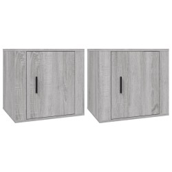 vidaXL Mesitas de noche 2 unidades color gris Sonoma 50x39x47 cm
