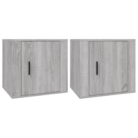 vidaXL Mesitas de noche 2 unidades color gris Sonoma 50x39x47 cm