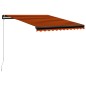 vidaXL Toldo retráctil manual con LED naranja y marrón 350x250 cm vidaXL Toldo retráctil manual con LED naranja y marrón 350x250 cm