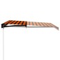 vidaXL Toldo retráctil manual con LED naranja y marrón 350x250 cm vidaXL Toldo retráctil manual con LED naranja y marrón 350x250 cm