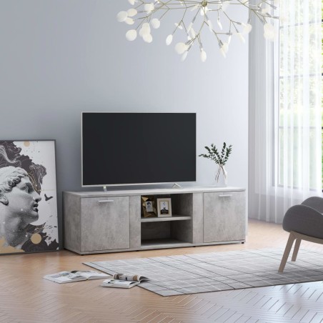 vidaXL Mueble de TV madera contrachapada gris hormigón 120x34x37 cm