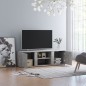 vidaXL Mueble de TV madera contrachapada gris hormigón 120x34x37 cm vidaXL Mueble de TV madera contrachapada gris hormigón 120x34x37 cm
