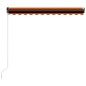 vidaXL Toldo retráctil manual con LED naranja y marrón 350x250 cm vidaXL Toldo retráctil manual con LED naranja y marrón 350x250 cm