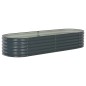 vidaXL Arriate de acero galvanizado gris 240x80x44 cm vidaXL Arriate de acero galvanizado gris 240x80x44 cm