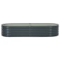 vidaXL Arriate de acero galvanizado gris 240x80x44 cm vidaXL Arriate de acero galvanizado gris 240x80x44 cm
