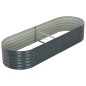 vidaXL Arriate de acero galvanizado gris 240x80x44 cm vidaXL Arriate de acero galvanizado gris 240x80x44 cm