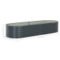 vidaXL Arriate de acero galvanizado gris 240x80x44 cm vidaXL Arriate de acero galvanizado gris 240x80x44 cm