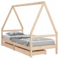 vidaXL Estructura de cama para niños con cajones madera pino 90x200 cm vidaXL Estructura de cama para niños con cajones madera pino 90x200 cm