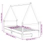 vidaXL Estructura de cama para niños con cajones madera pino 90x200 cm vidaXL Estructura de cama para niños con cajones madera pino 90x200 cm