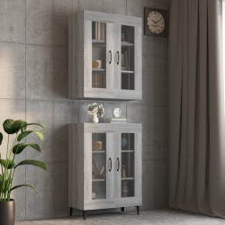 vidaXL Armario de pared colgante gris Sonoma 69,5x34x90 cm