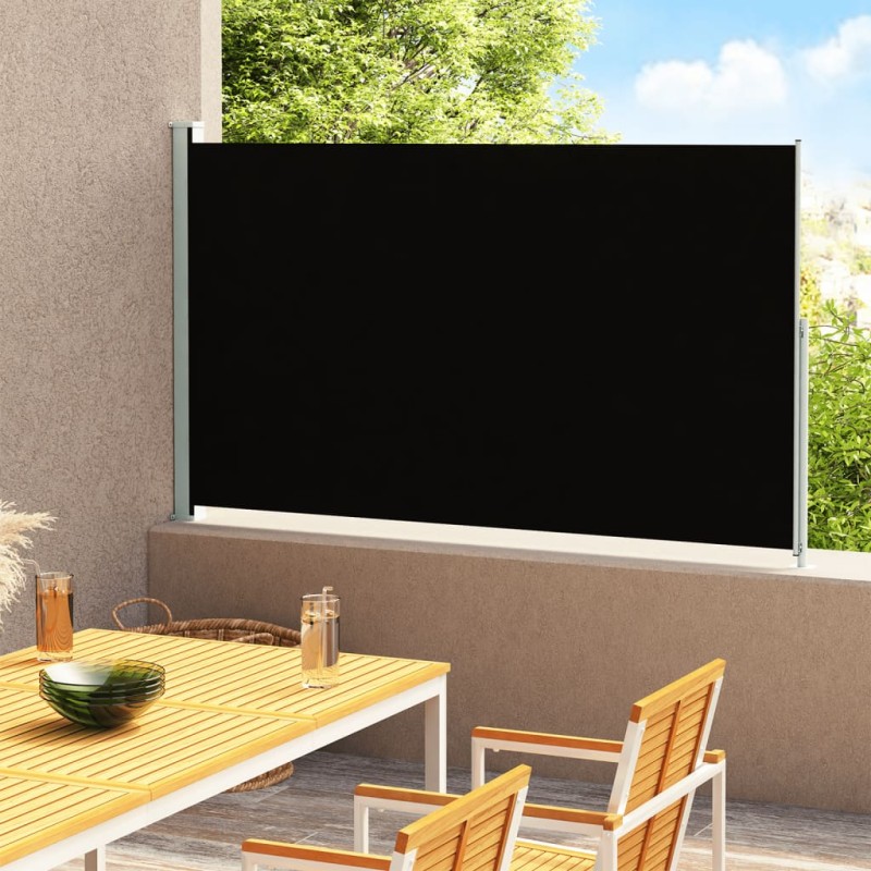 vidaXL Toldo lateral retráctil de jardín negro 180x300 cm vidaXL Toldo lateral retráctil de jardín negro 180x300 cm
