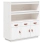 vidaXL Aparador alto madera maciza de pino blanco 100x40x108,5 cm vidaXL Aparador alto madera maciza de pino blanco 100x40x108,5 cm