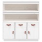 vidaXL Aparador alto madera maciza de pino blanco 100x40x108,5 cm vidaXL Aparador alto madera maciza de pino blanco 100x40x108,5 cm