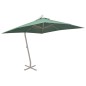 vidaXL Sombrilla colgante con palo de aluminio 300x300 cm verde vidaXL Sombrilla colgante con palo de aluminio 300x300 cm verde