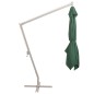 vidaXL Sombrilla colgante con palo de aluminio 300x300 cm verde vidaXL Sombrilla colgante con palo de aluminio 300x300 cm verde