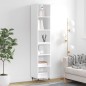 vidaXL Aparador alto contrachapada blanco brillante 34,5x32,5x180 cm vidaXL Aparador alto contrachapada blanco brillante 34,5x32,5x180 cm